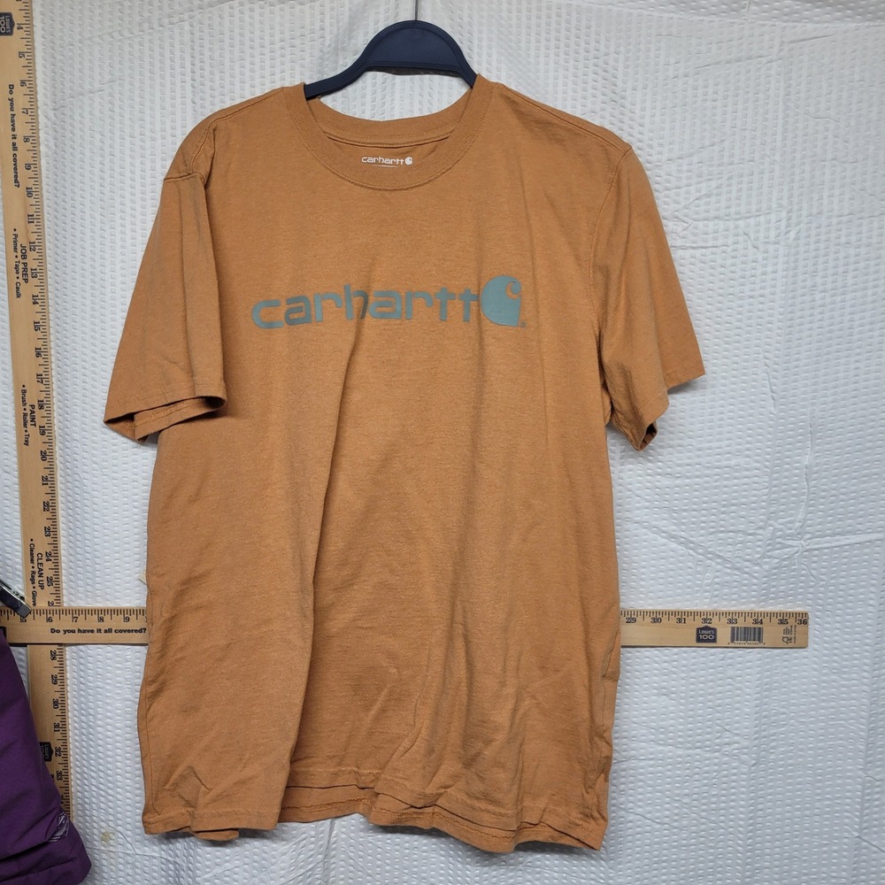 Carhartt Boys XL 16-18 Loose Fit Short Sleeve Logo T-Shirt Brown Heather